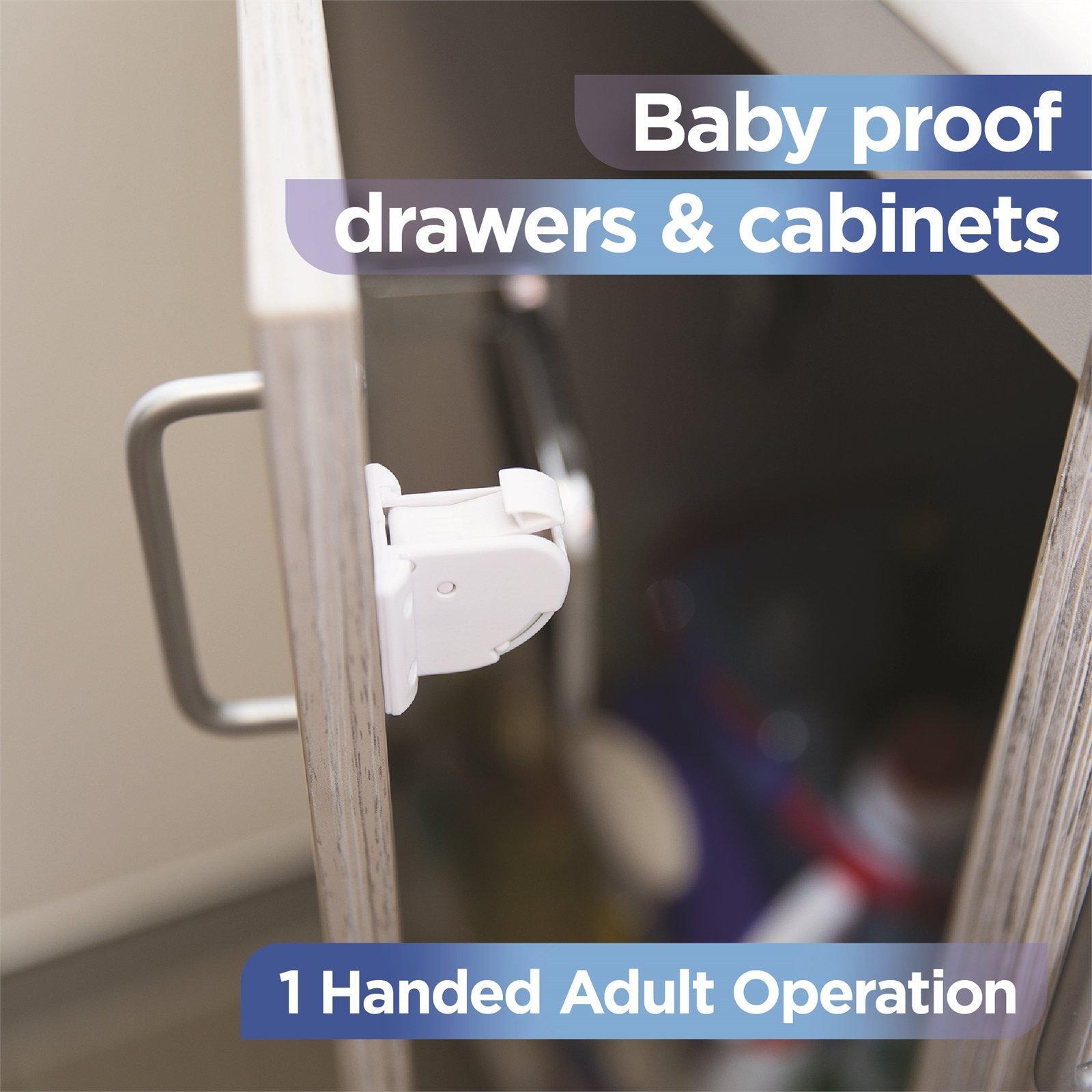 Perma Child Safety Adhesive Locks 8 Pack With 1 Key