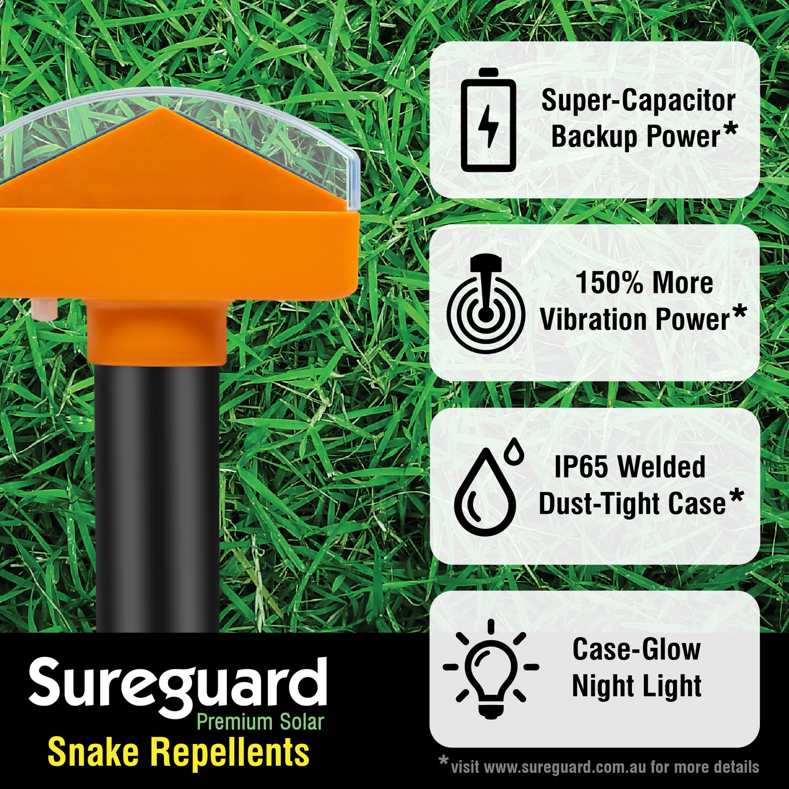 Sureguard Premium Solar Snake Repellent 4 Pack Bunnings Australia