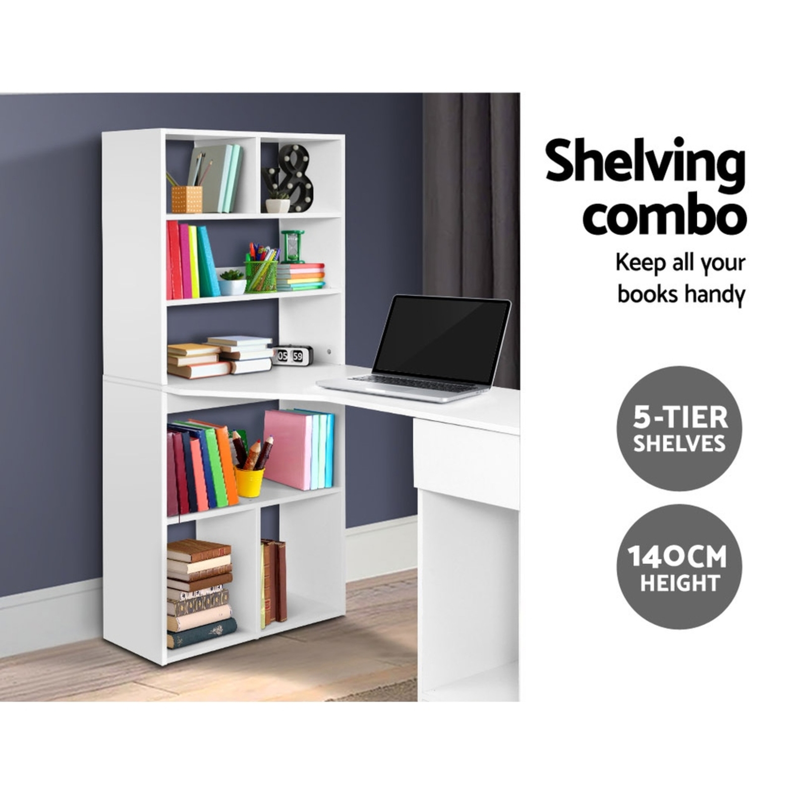 Artiss Office Computer Desk Student Study Table Home Workstation Corner