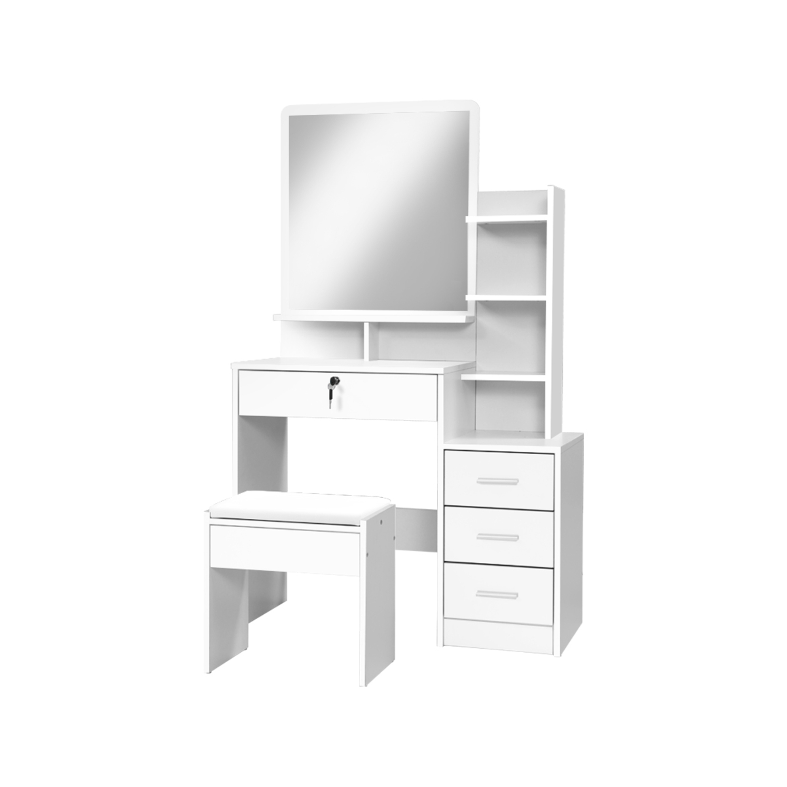 Artiss Dressing Table Mirror Stool Set Makeup Desk with Drawer Bunnings Australia