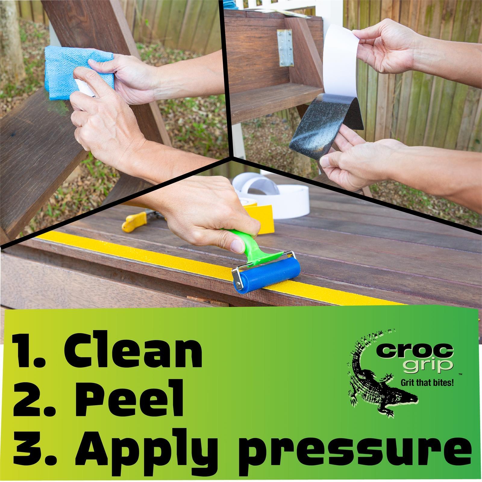 Croc Grip 500 x 150mm “Watch Your Step” AntiSlip XL Step Bunnings