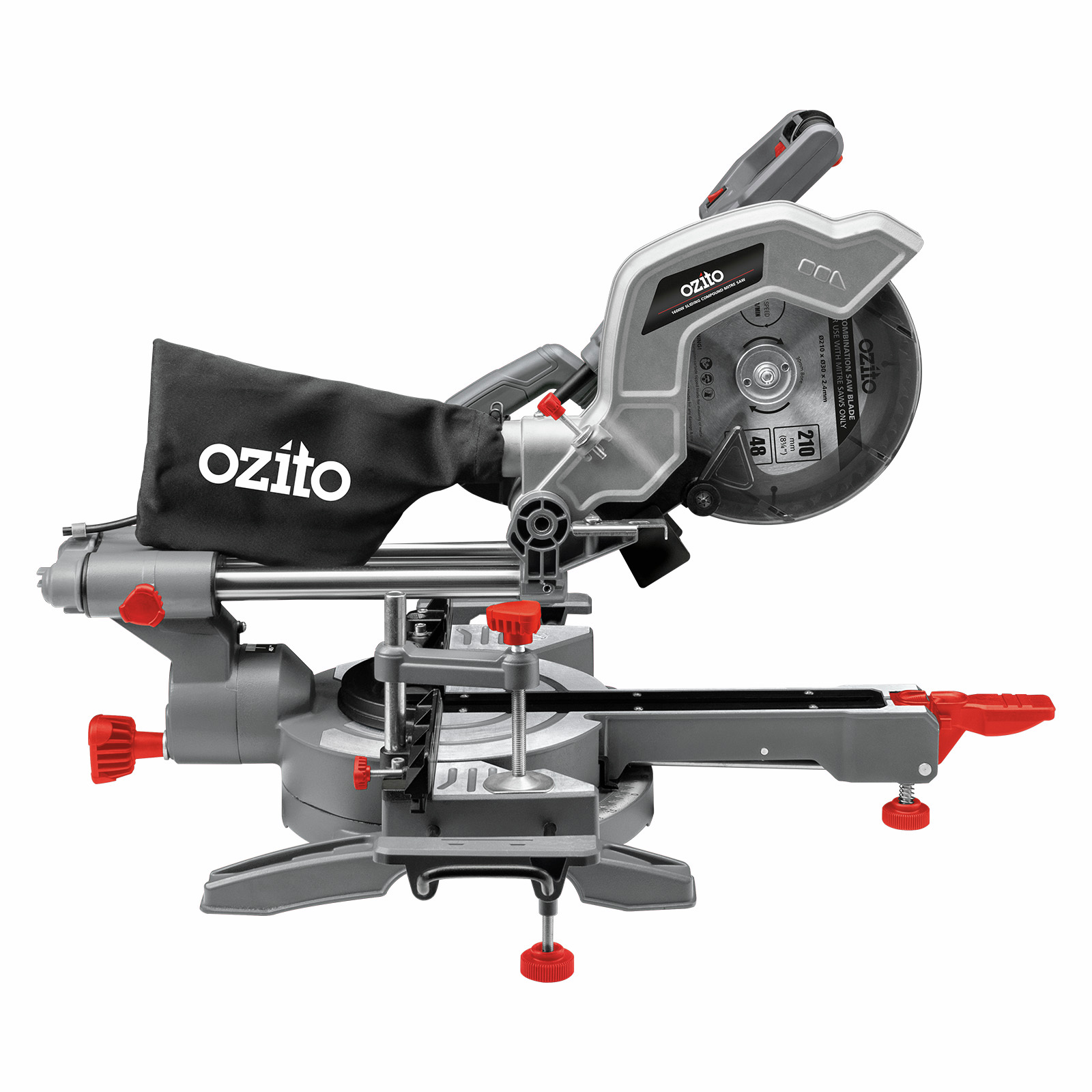 Ozito 1600W 210mm 8¼" Sliding Compound Mitre Saw and Stand SCMS1621MS