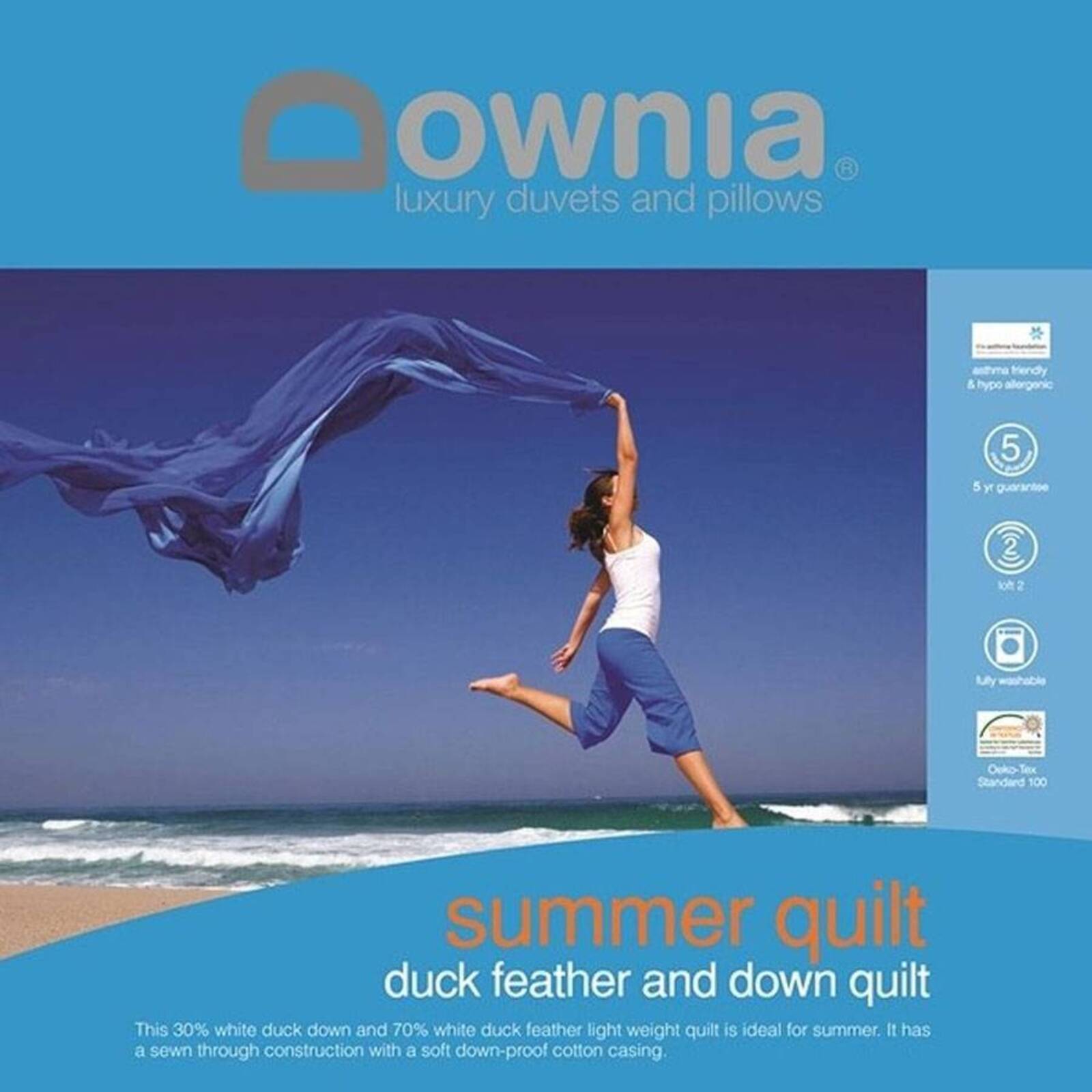 Downia Summer Lightweight Duck Feather and Down Quilt Bunnings Australia