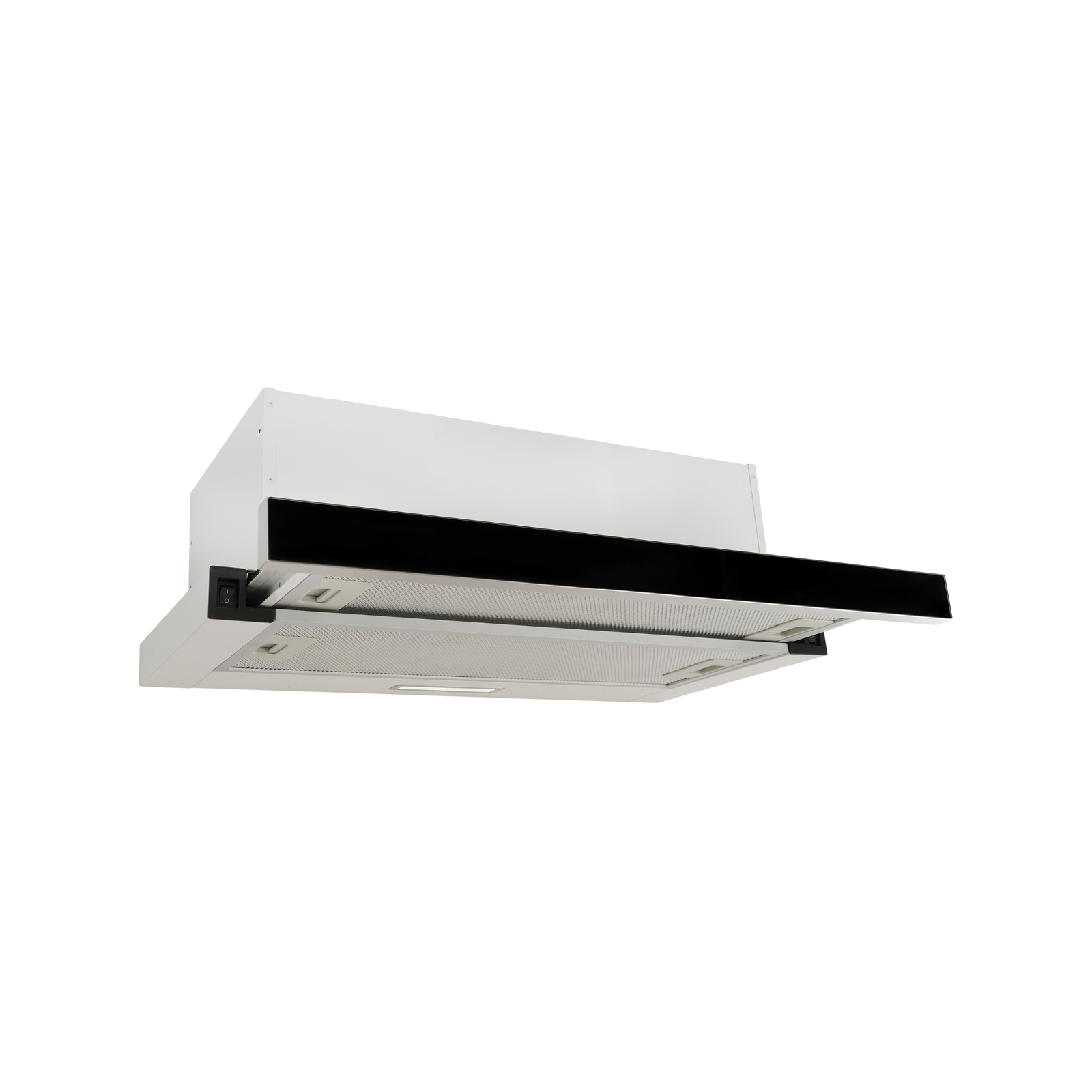 Esatto 60cm Black Glass Ducted Slideout Rangehood Bunnings Australia