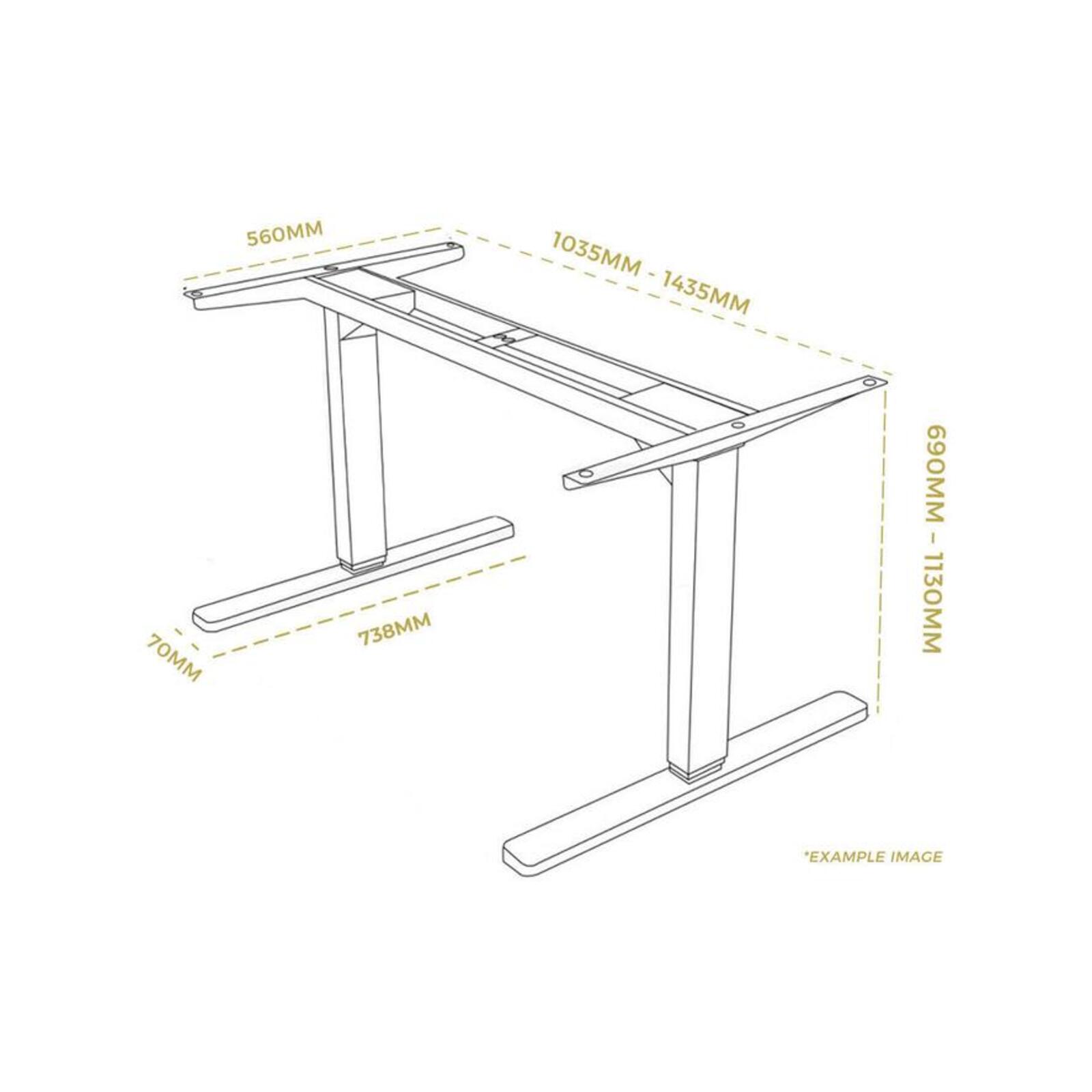 Frame Only Lazy Maisons 80KG White Frame Motorised Height Adjustable