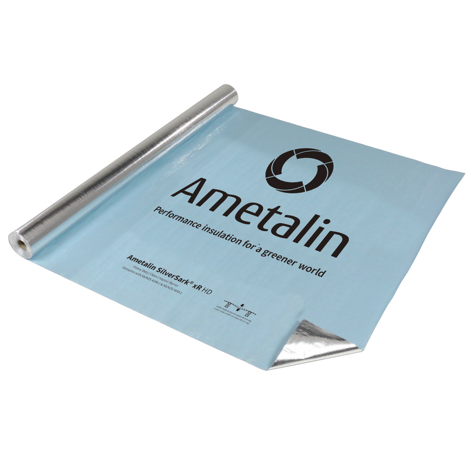 Ametalin 1350mm x 60m SilverSark xR HD Extra Rvalue Reflective Roof