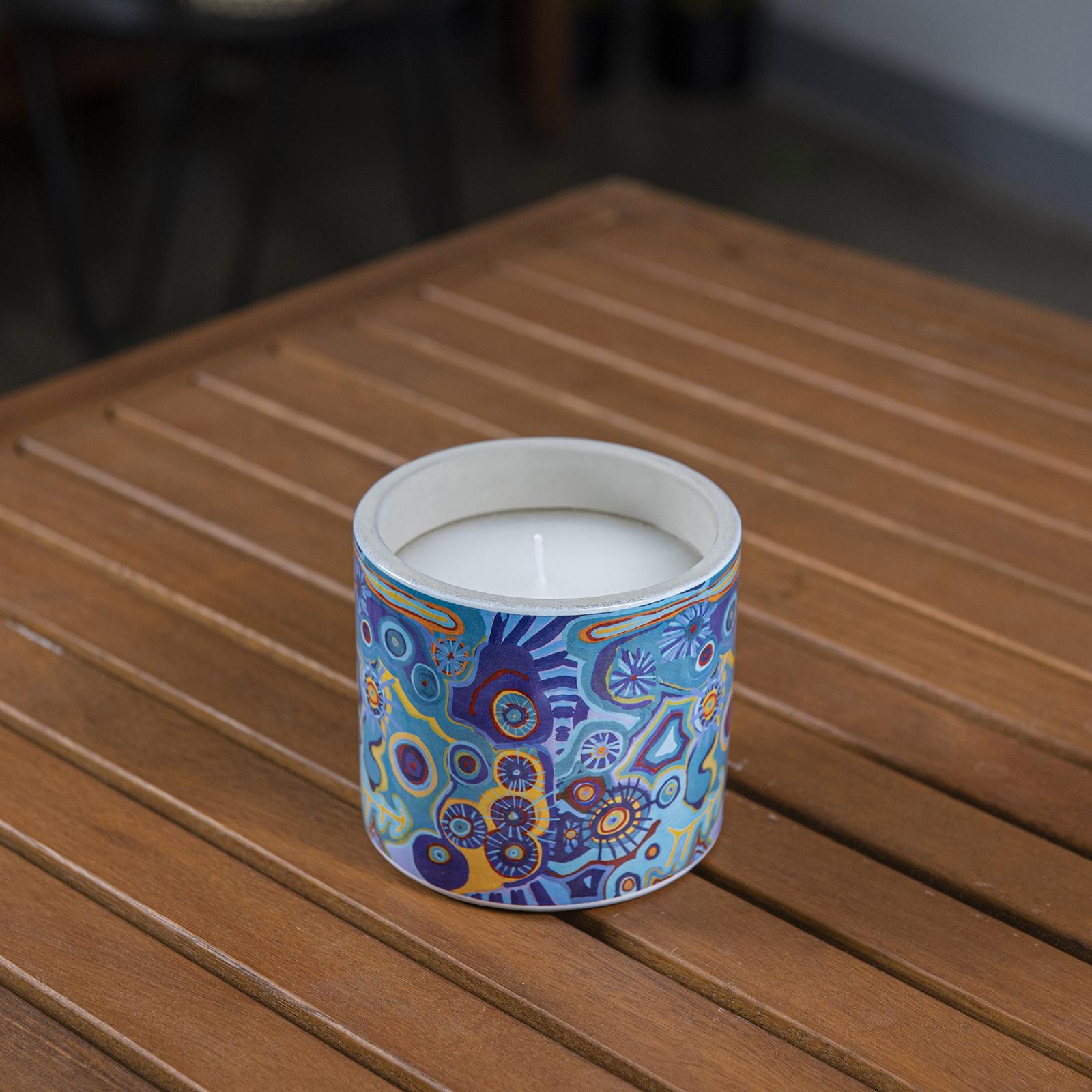 Eden 10cm Warlu Blue Design Citronella Candle Bunnings Australia