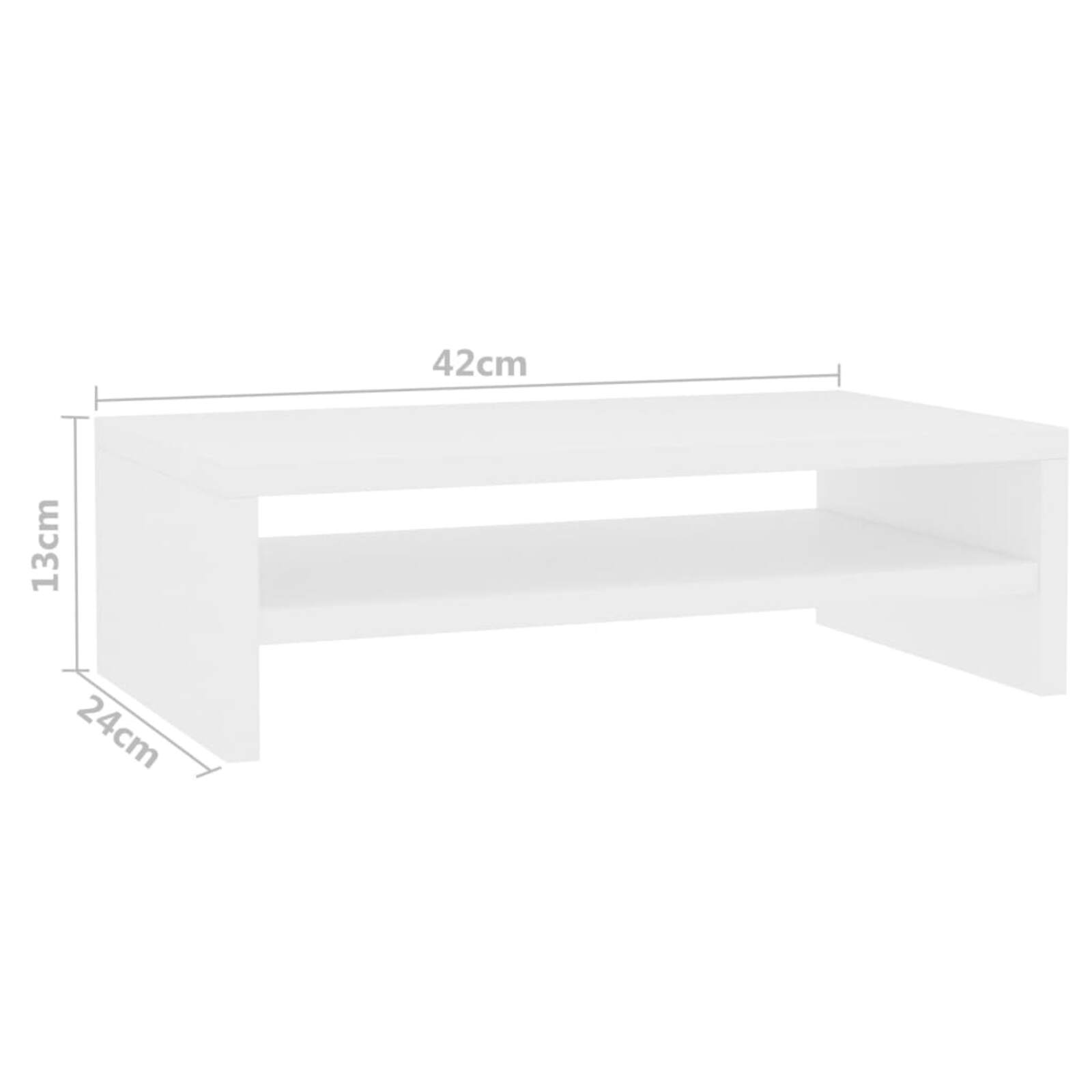 vidaXL Monitor Stand White 42x24x13 cm Chipboard Bunnings Australia