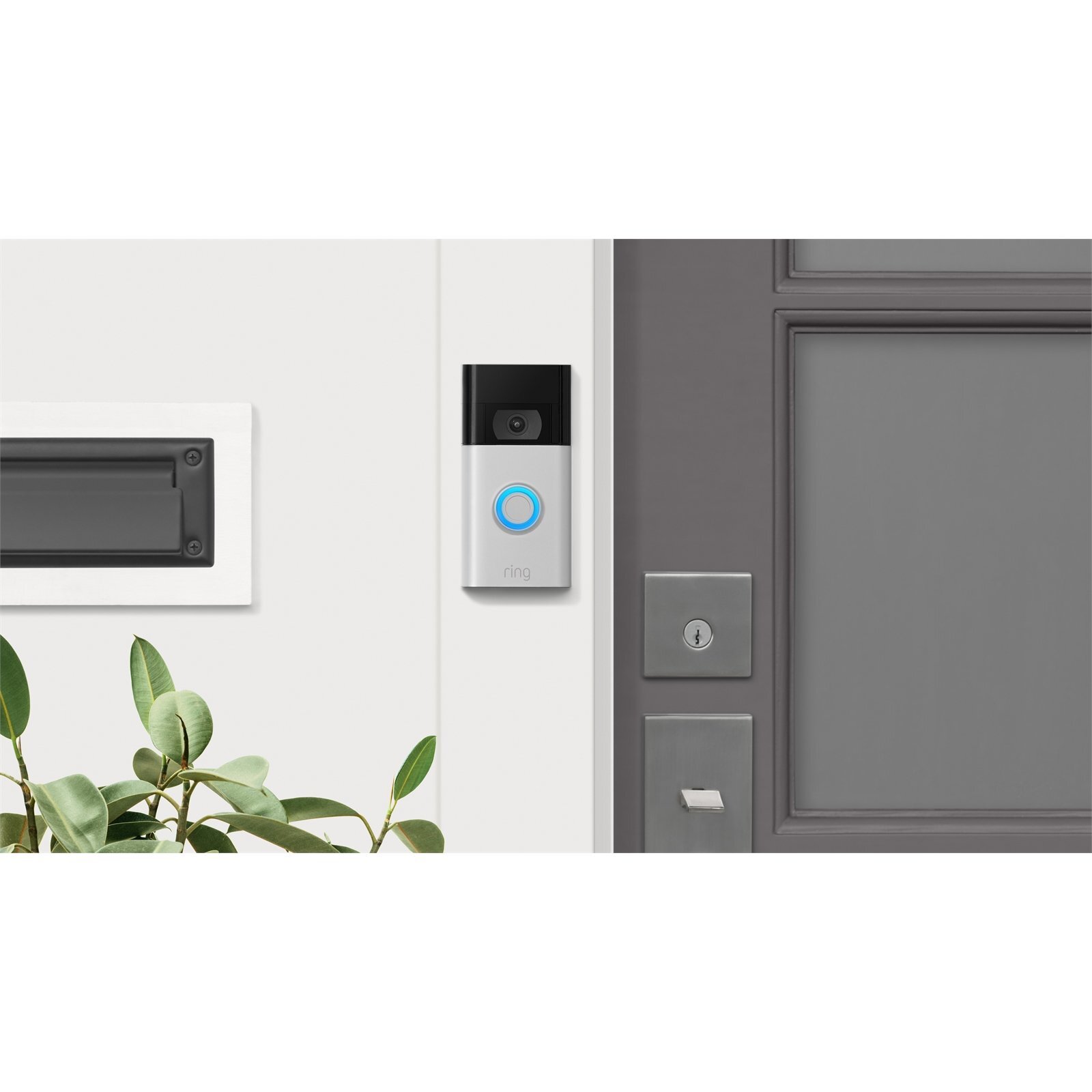 Ring Video Doorbell (2nd Generation) Satin Nickel Bunnings Australia