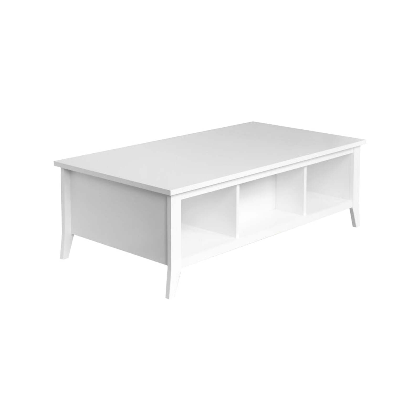 Sienna Modern Open Shelf Coffee Table W/ 1Drawer White Bunnings