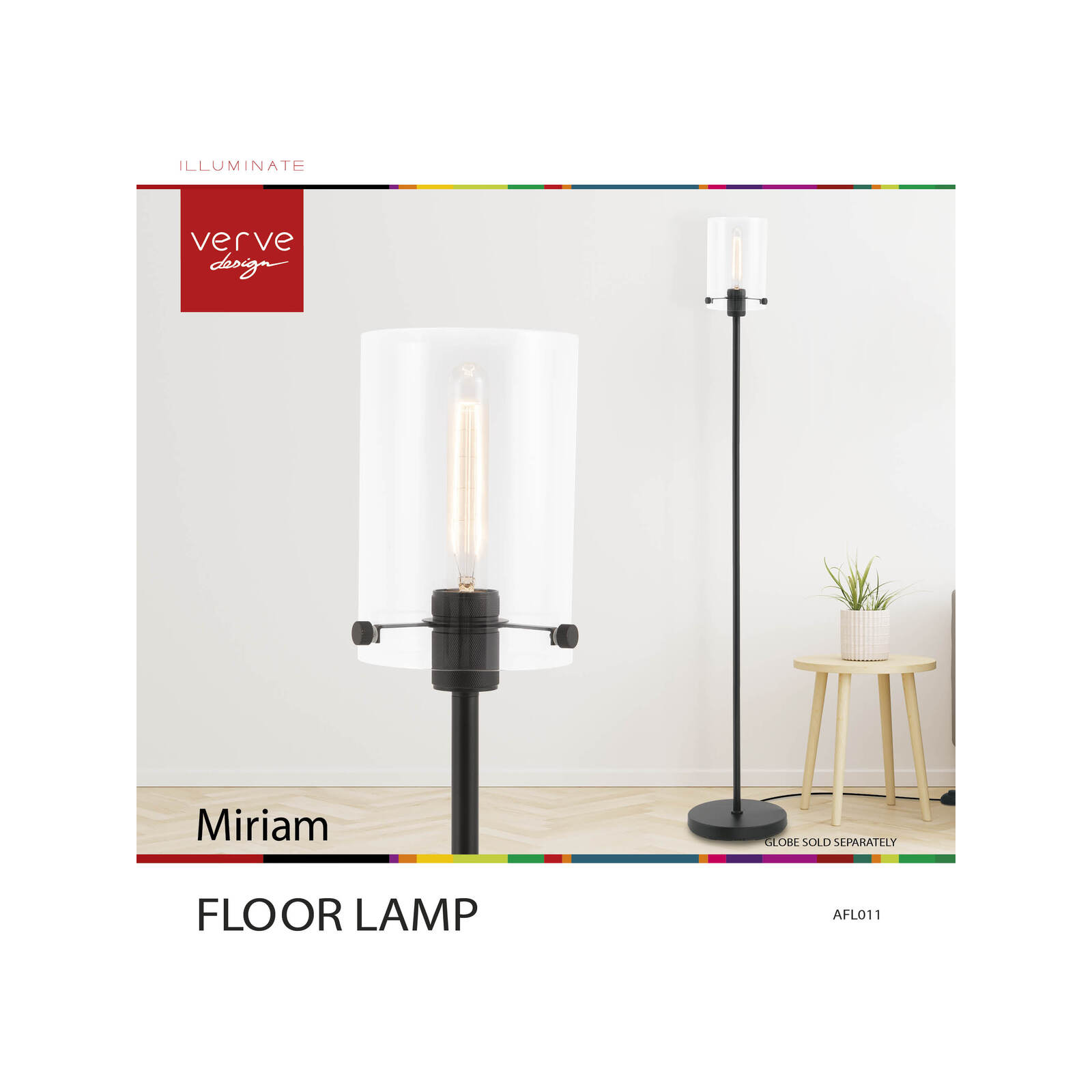 Verve Design Miriam Metal And Glass Floor Lamp Bunnings Australia