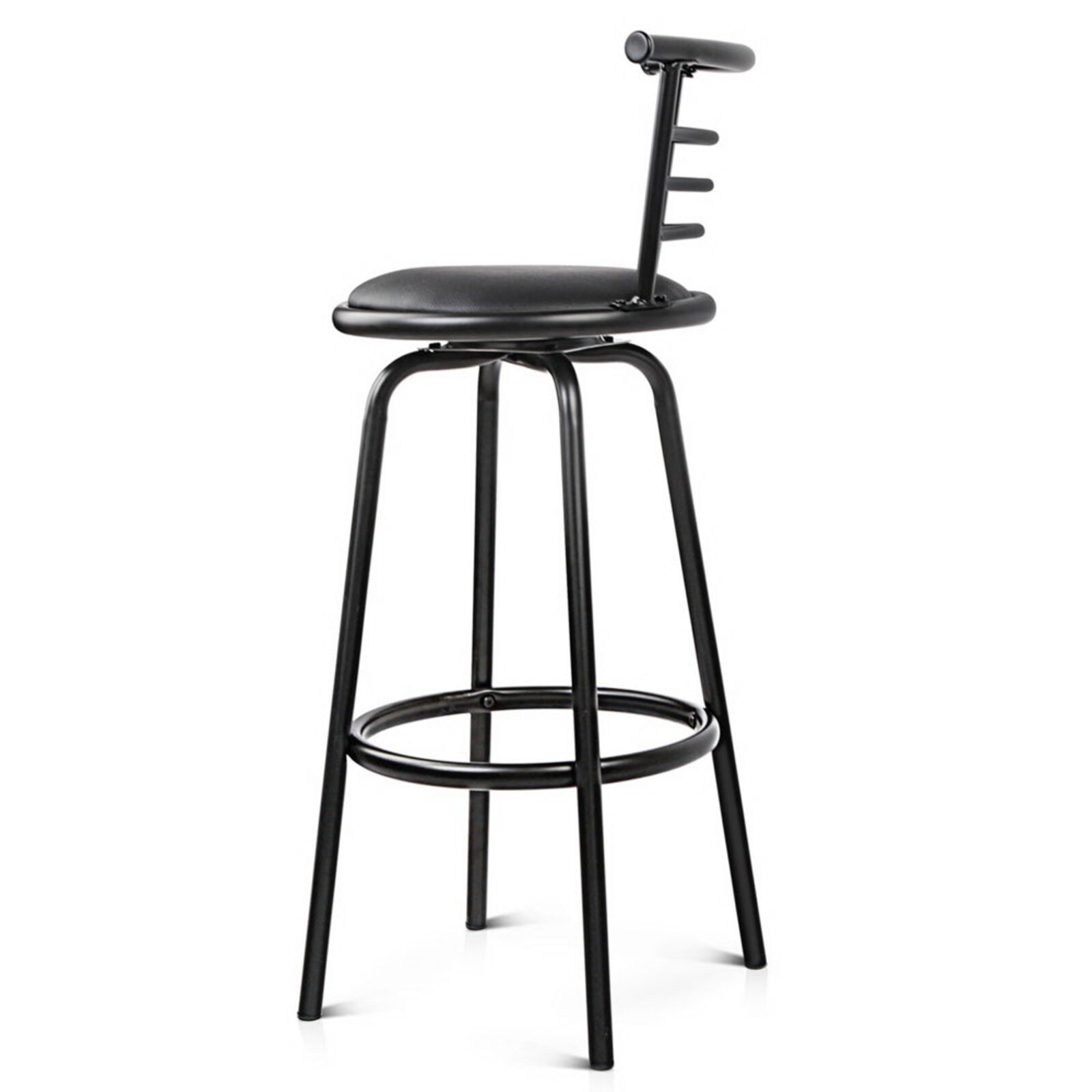 Artiss Set of 2 PU Leather Bar Stools Black Bunnings Australia