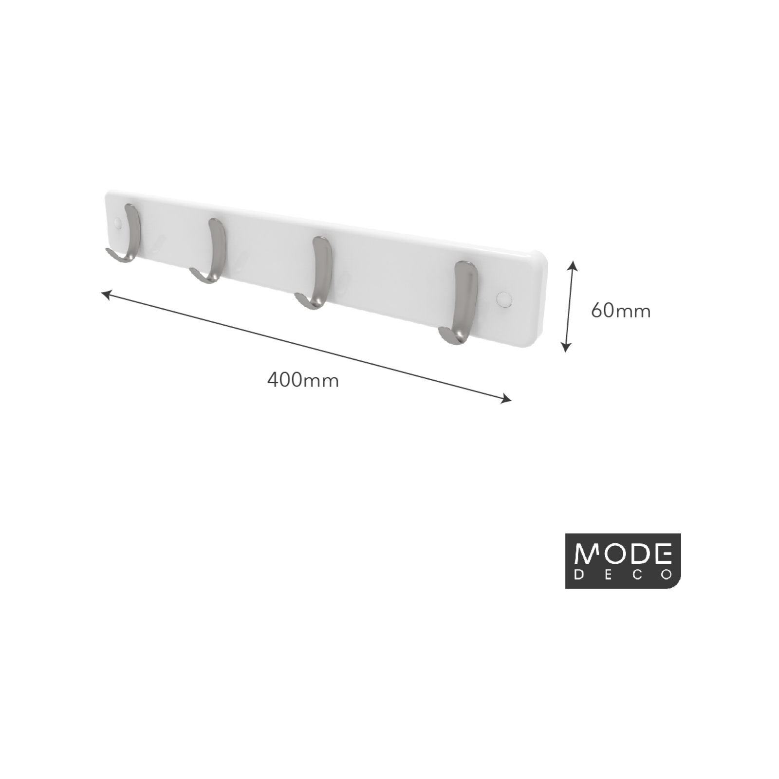 Perma Products 4 Brushed Nickel Hooks White Board Hook Rack Bunnings New Zealand