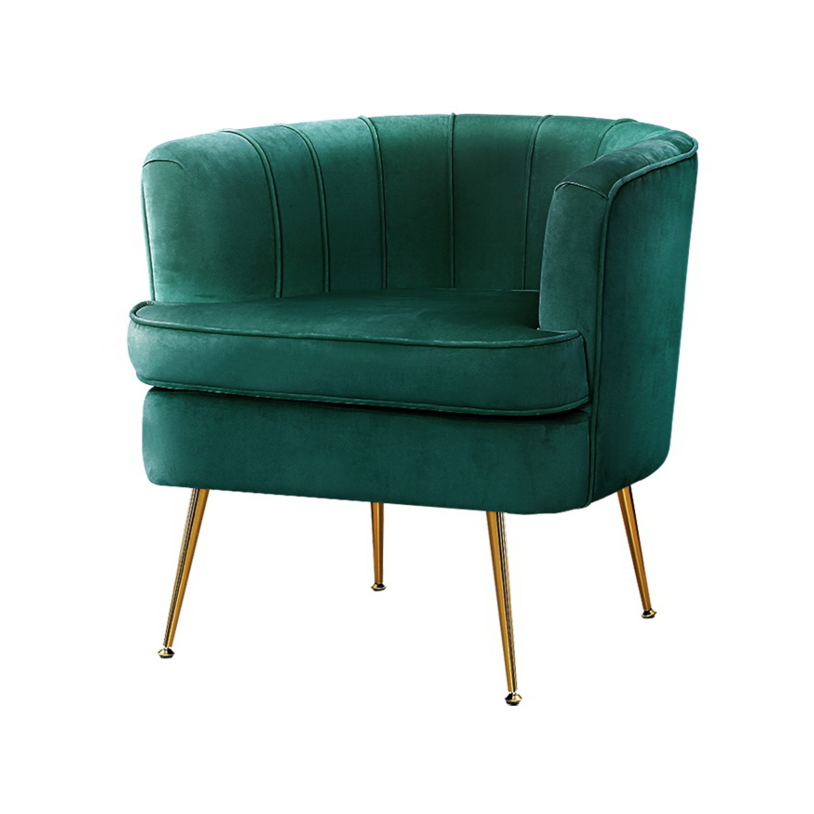 Artiss Armchair Lounge Accent Arm Chair Green Velvet Upholstered