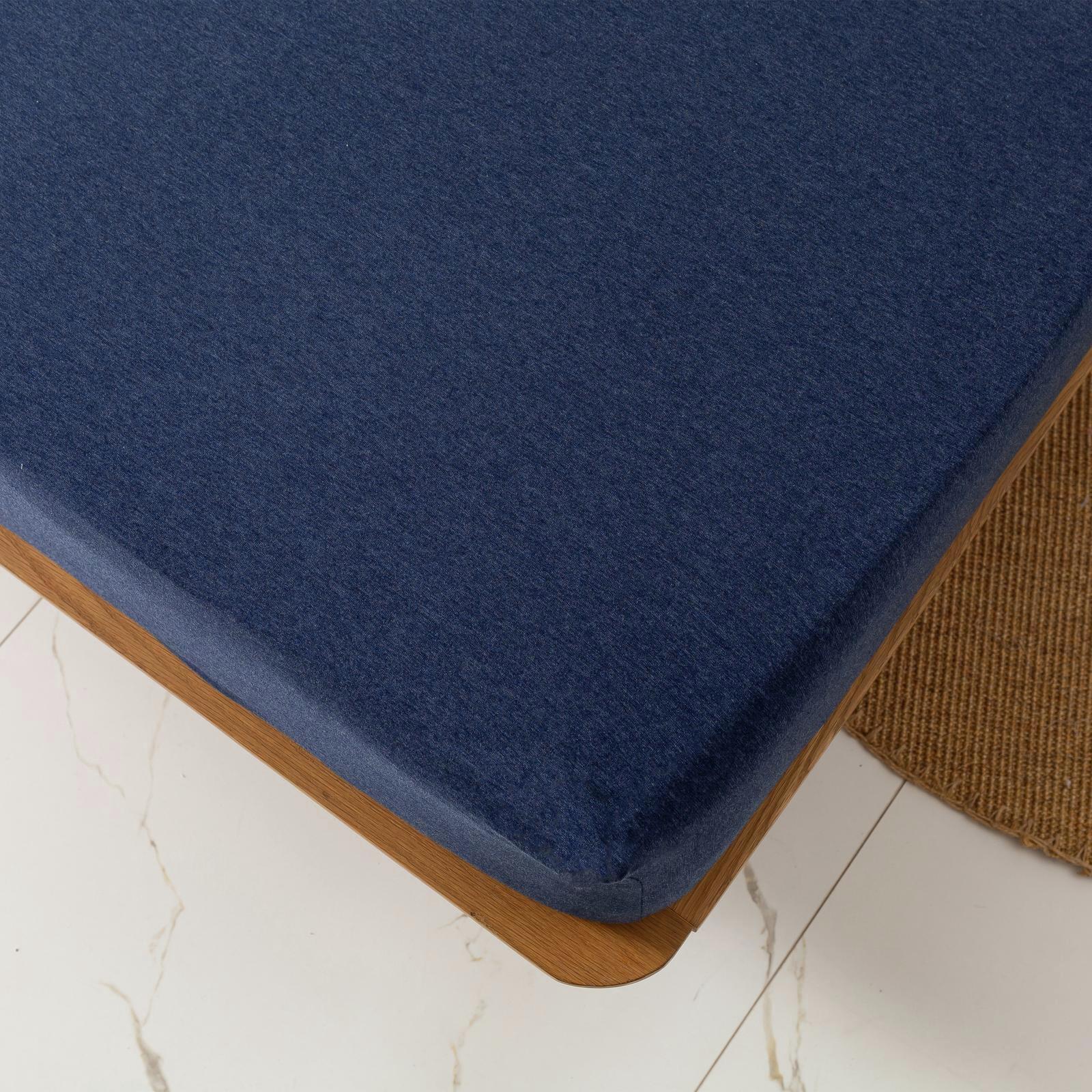 Dreamaker Cotton Jersey fitted sheet Single Bed Navy Bunnings Australia