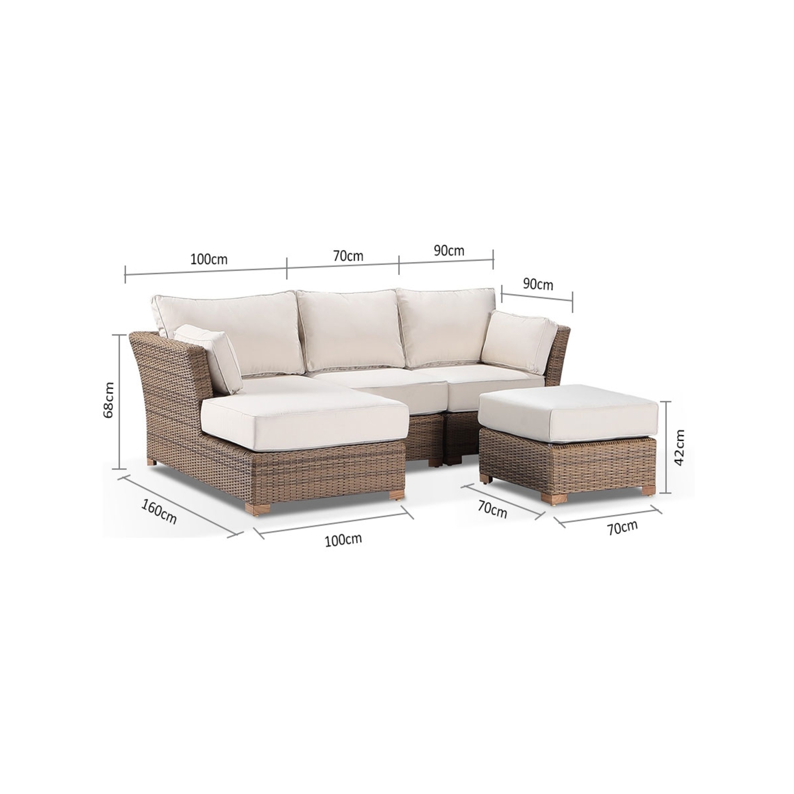 Coco Lounge Package A Modular Outdoor Chaise Lounge Bunnings