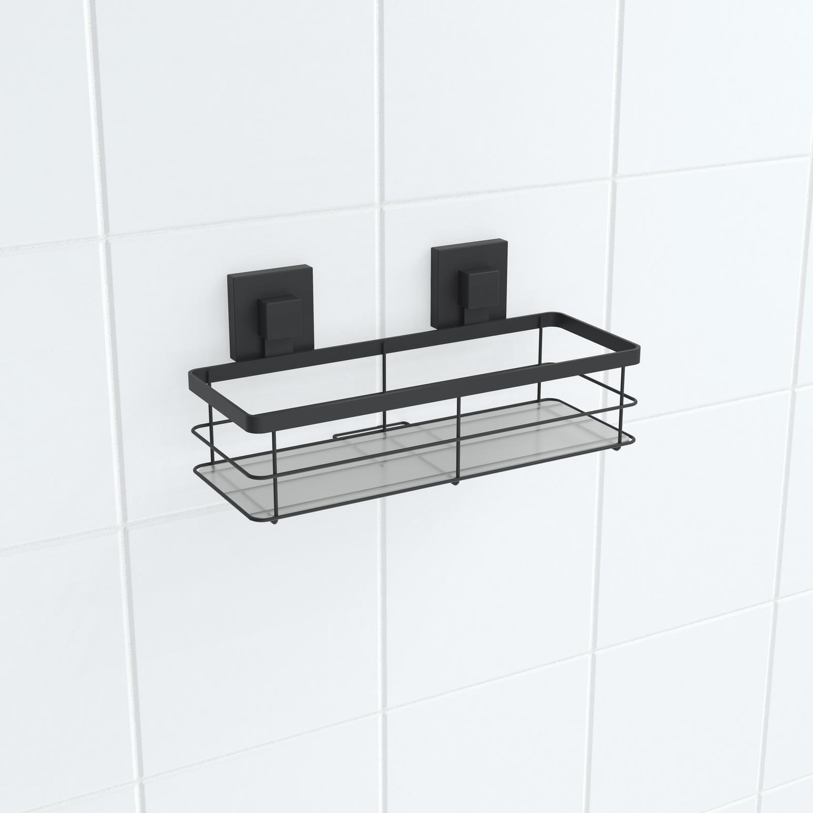 FusionLoc 26kg Large Matte Black Style Plus Shower Caddy Bunnings