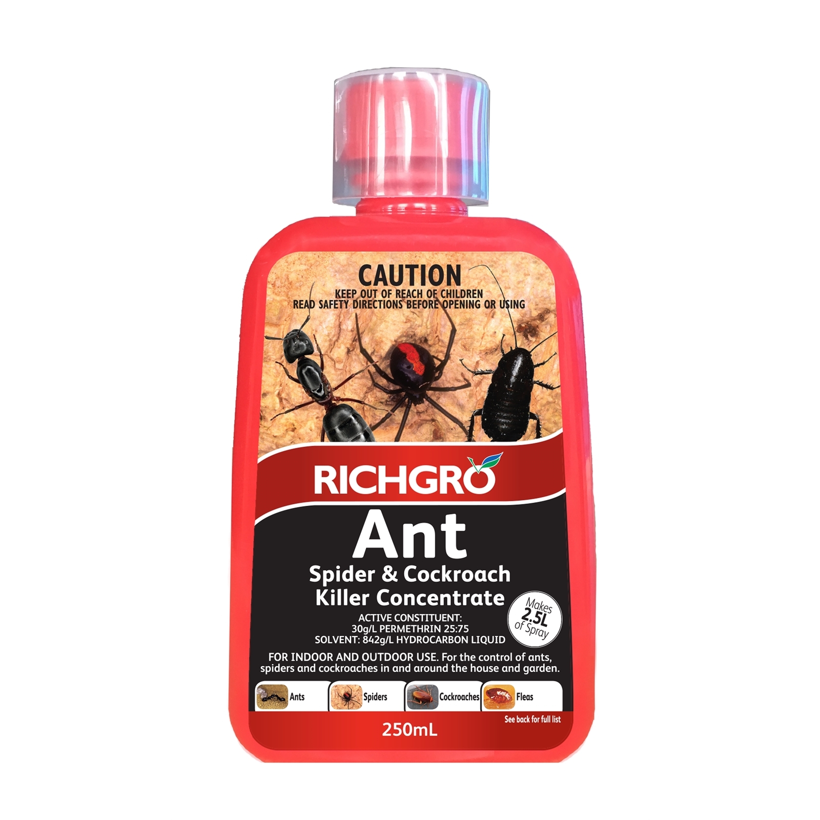 Richgro 250ml Ant Spider And Cockroach Killer Concentrate Bunnings