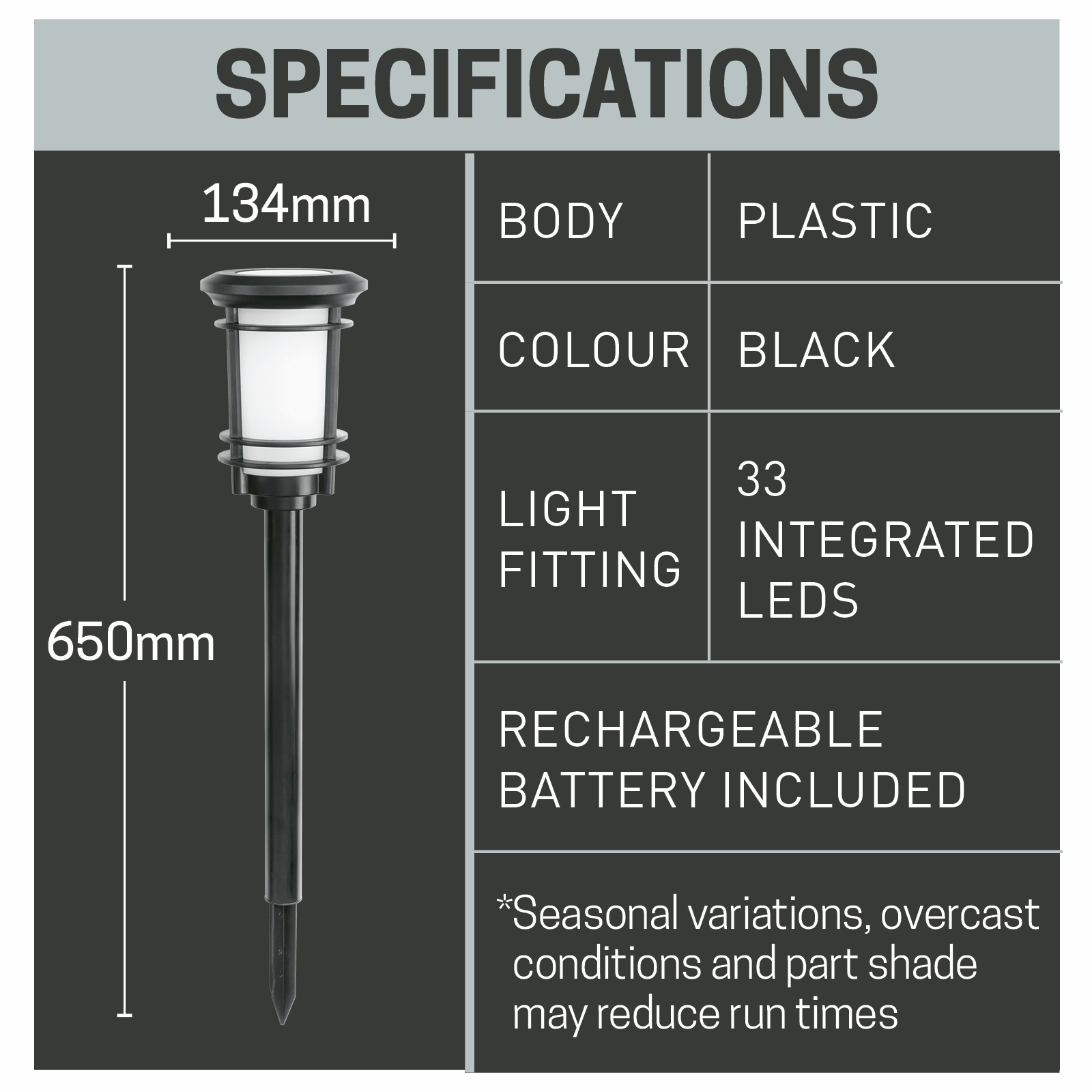 Arlec Solar Flame Effect Path Light Bunnings Australia
