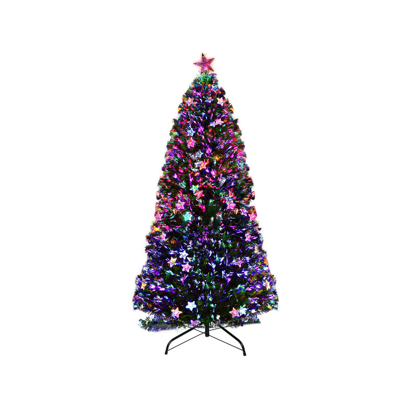 Jingle Jollys Christmas Tree 1.8M LED Lights Multi Colour Bunnings