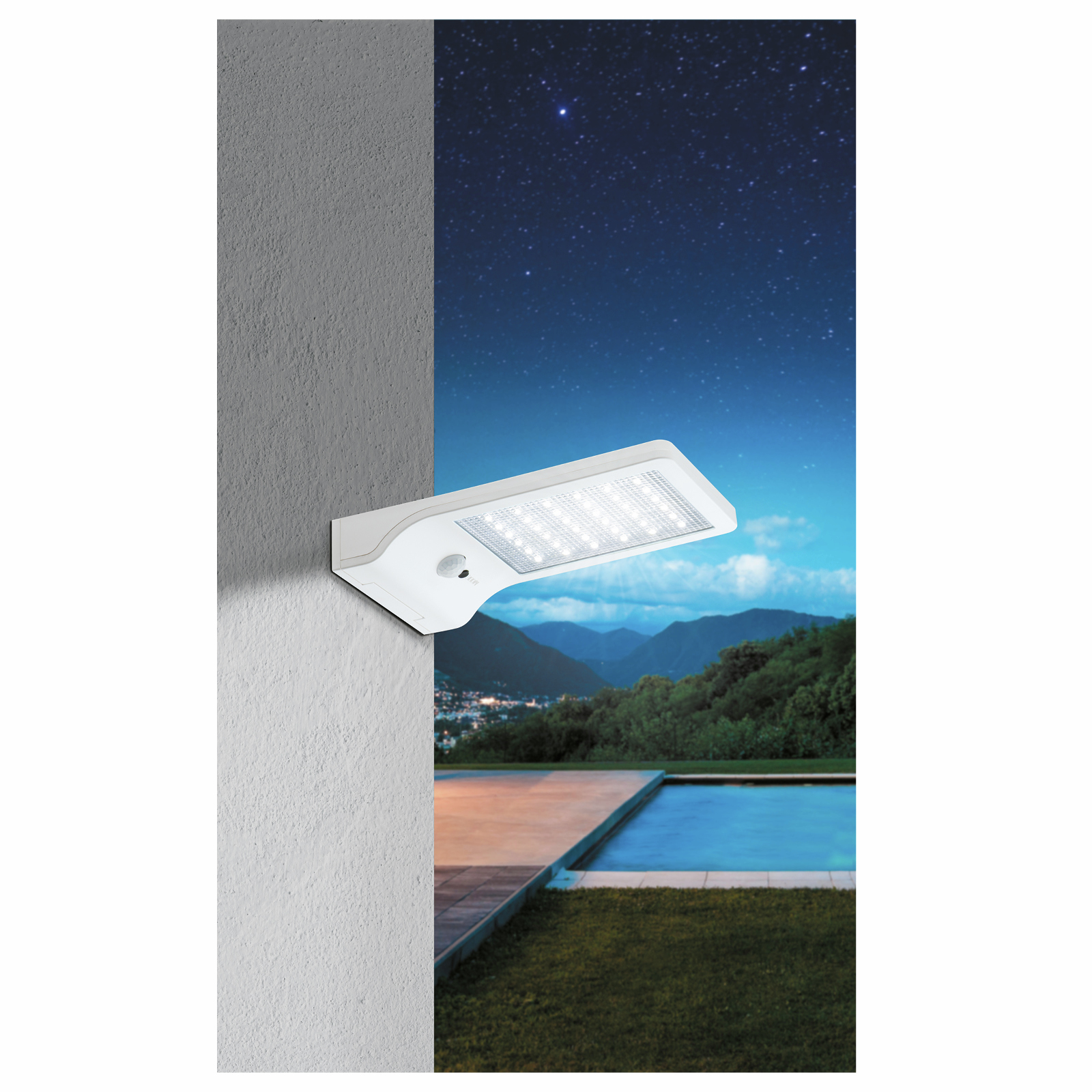 Arlec White Ritter Sensor Solar Wall Light Bunnings New Zealand