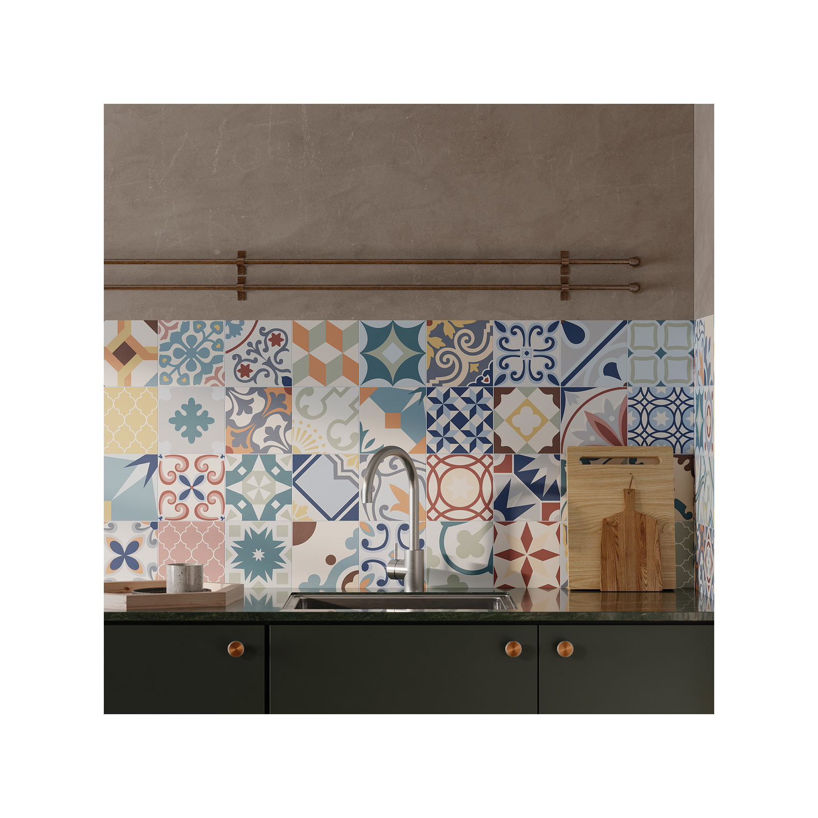 Gayafores 331 x 331mm 1.32sqm Lumier Mix Porcelain Tile Bunnings