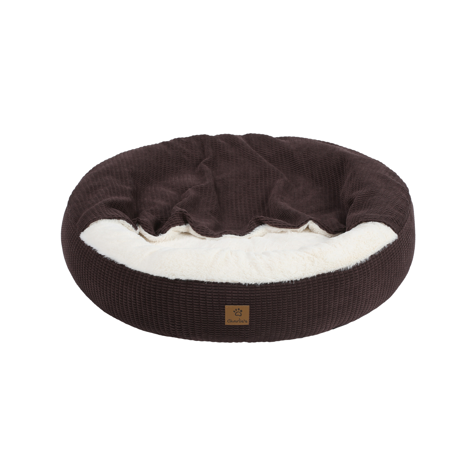 Charlie's Snookie Calming Hooded Dog Bed Latte Bunnings Australia