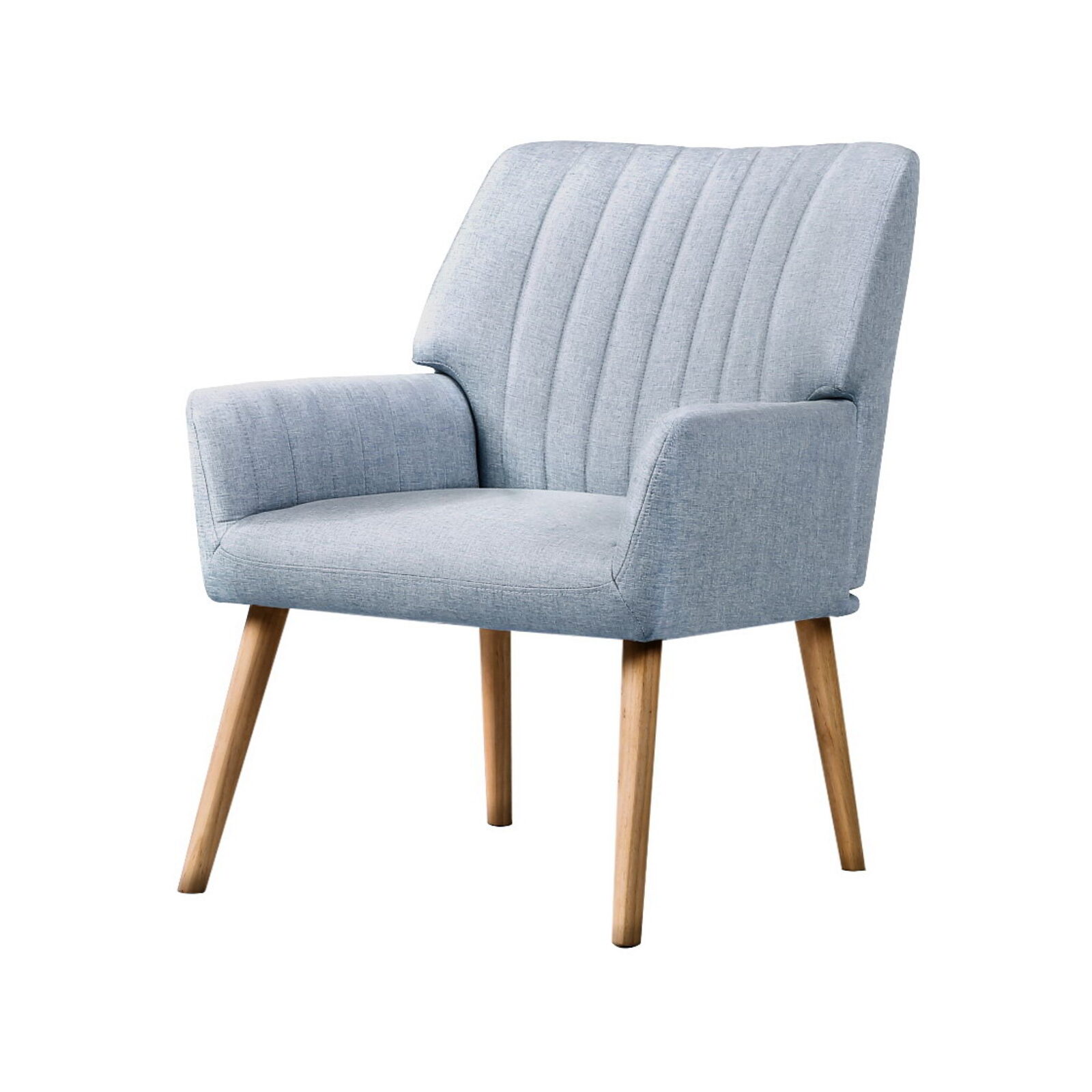 Artiss Armchair Lounge Chair Armchairs Accent Fabric Blue Grey