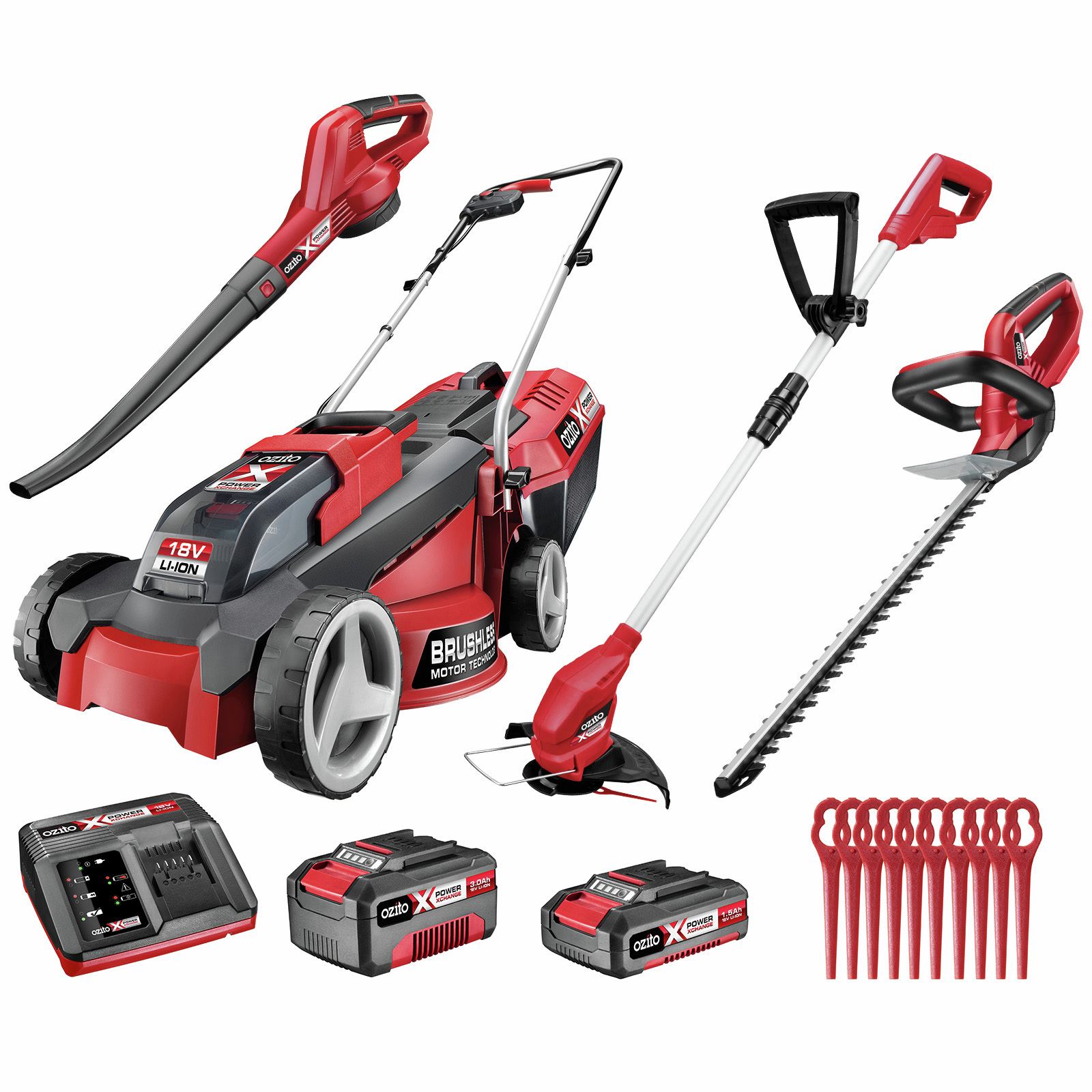 Ozito PXC 18V Ultimate Cordless Garden Care Kit Bunnings Australia