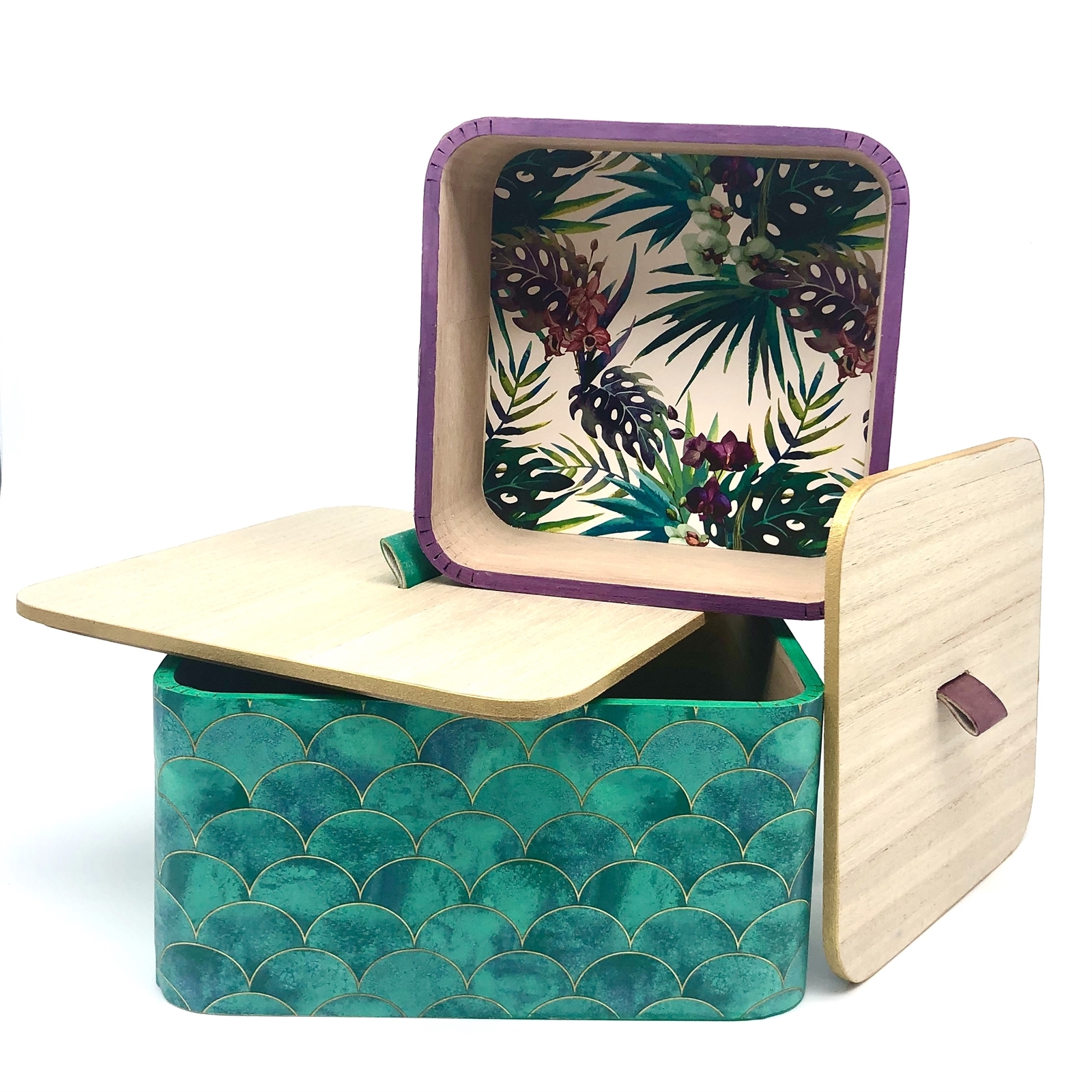 Boyle 20 x 20cm 16 x 16" Square Wood Storage Boxes Bunnings Australia