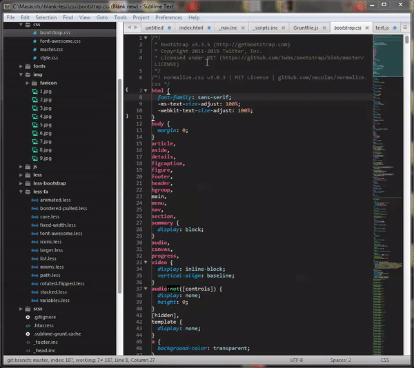 Популярные плагины для sublime text