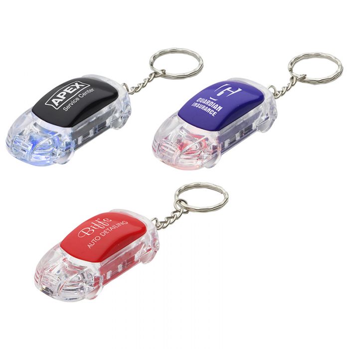 Custom Printed Flashing Car Keychains