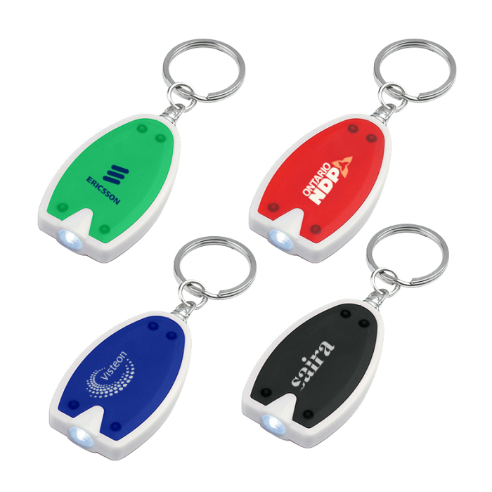 Custom Printed LED Keychains Promotional Flashlight Keychains