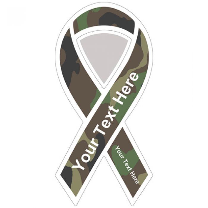 3.8x8 Inch Custom Awareness Ribbon Shape Outdoor Safe