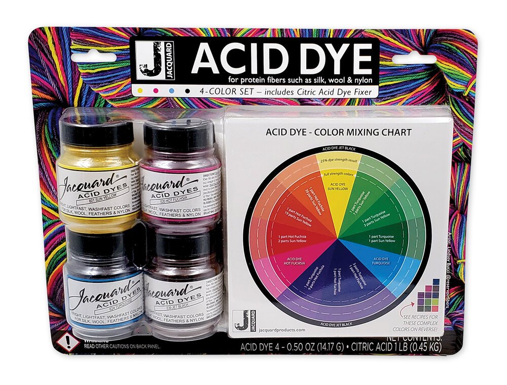 ACID DYE 4/SET WITH MIXING CHART 743772029946