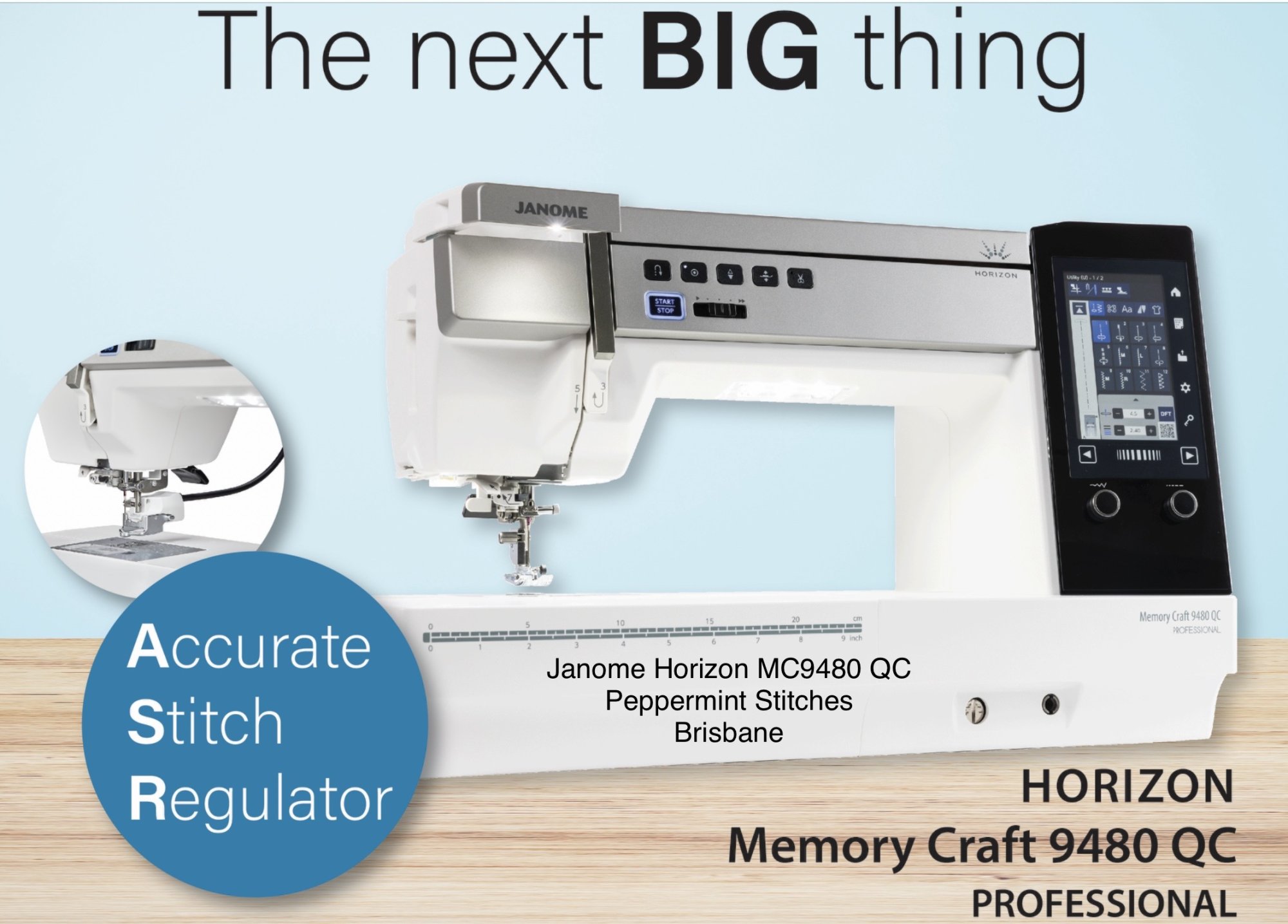 Janome Horizon MC9480QCP Specialising in Quilting Sewing Free Motion
