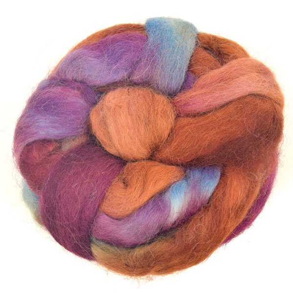 Hand dyed Wool/Mohair 4 oz. Pinwheel