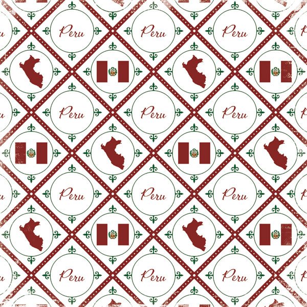 Scrapbook Customs Discover Peru 12x12 SingleSided Paper 646619350602