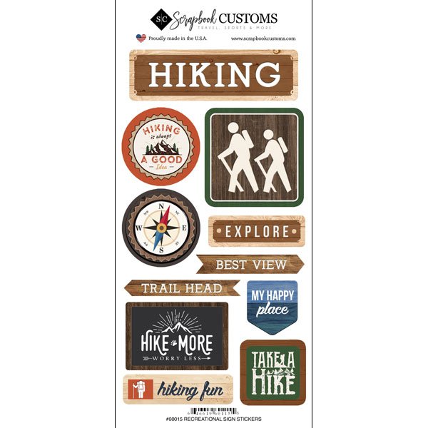 Scrapbook Customs Life is Better Hiking Sticker 646619613912