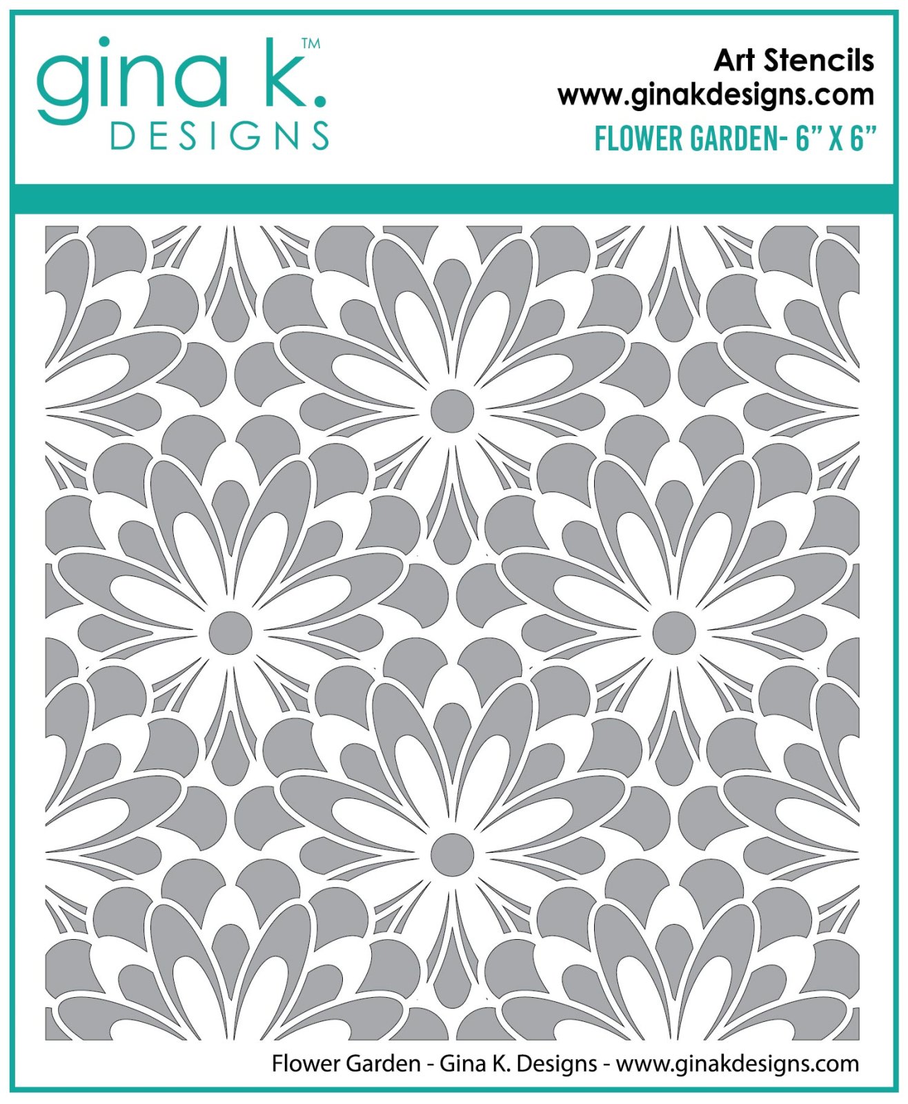 Gina K Designs Flower Garden Stencil 6 609015530337