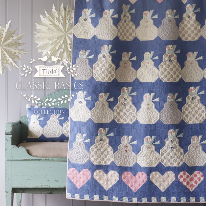 Happy Winter Snowmen Quilt Kit featuring Fabrics by Tilda