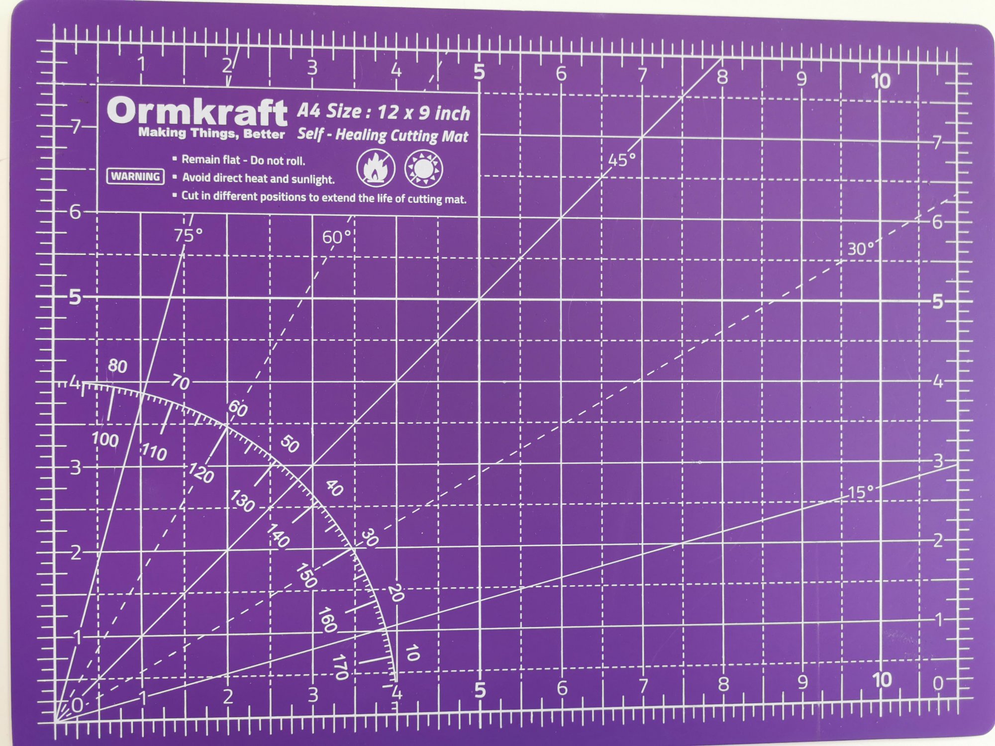 Ormkraft Cutting Mat, Large, 24x36, Red/Grey