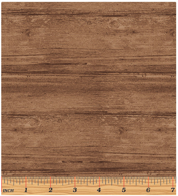 WASHED WOOD (Basic) Nutmeg Wood Grain Blender Cotton Quilt Fabric