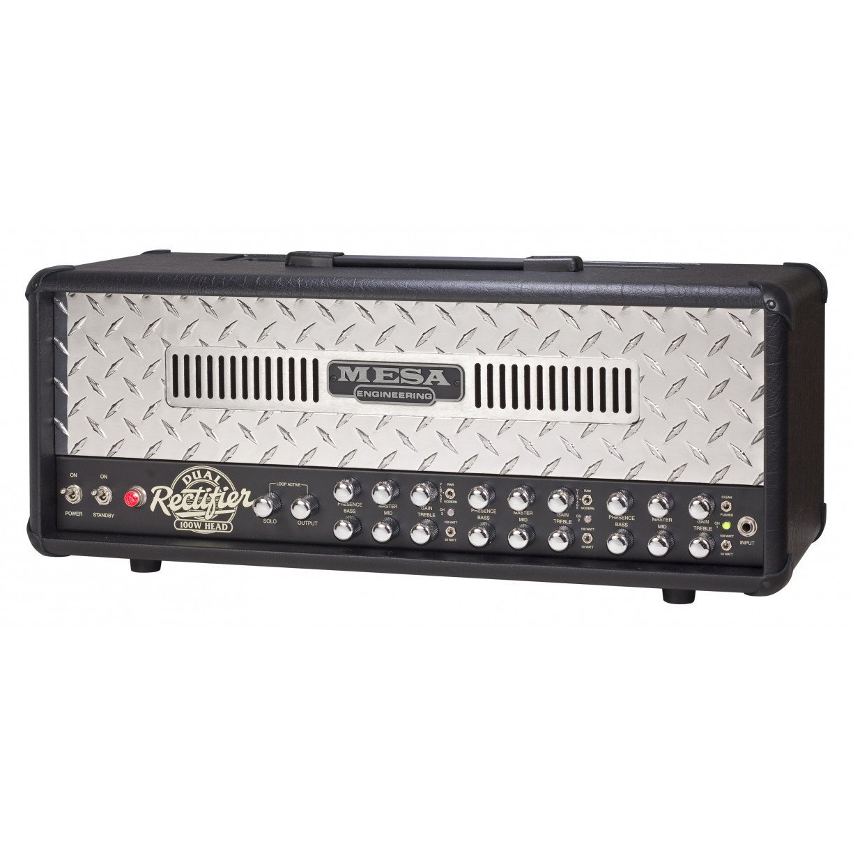 Mesa Boogie Dual Rec 100 Head 3 Channel with Diamond Plate