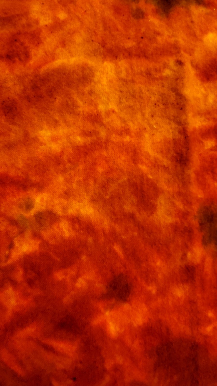 Orange, gold spot dyed wool fat quarter