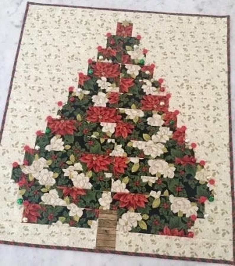 Christmas Tree Wall Hanging Quilt As You Sew Pattern by Joni Schon Designs