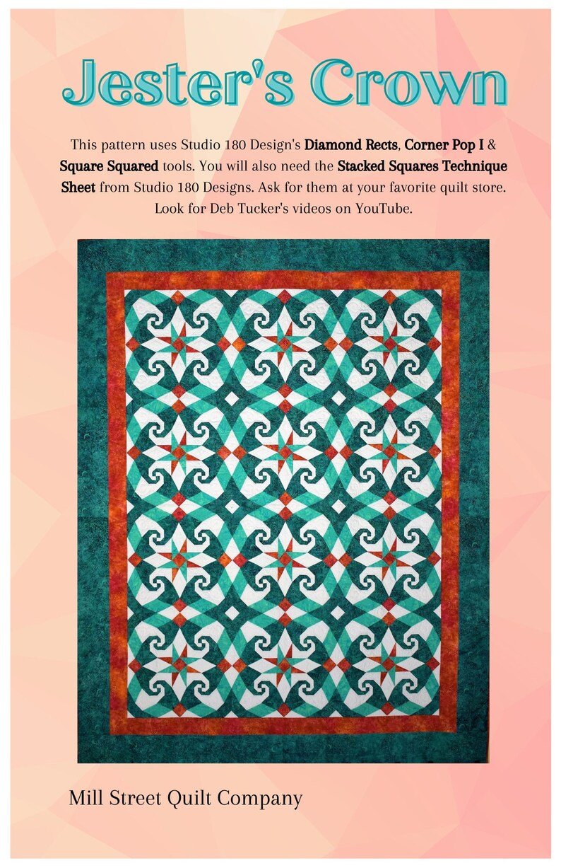 Jester's Crown Pattern by Mill Street Quilt Co.