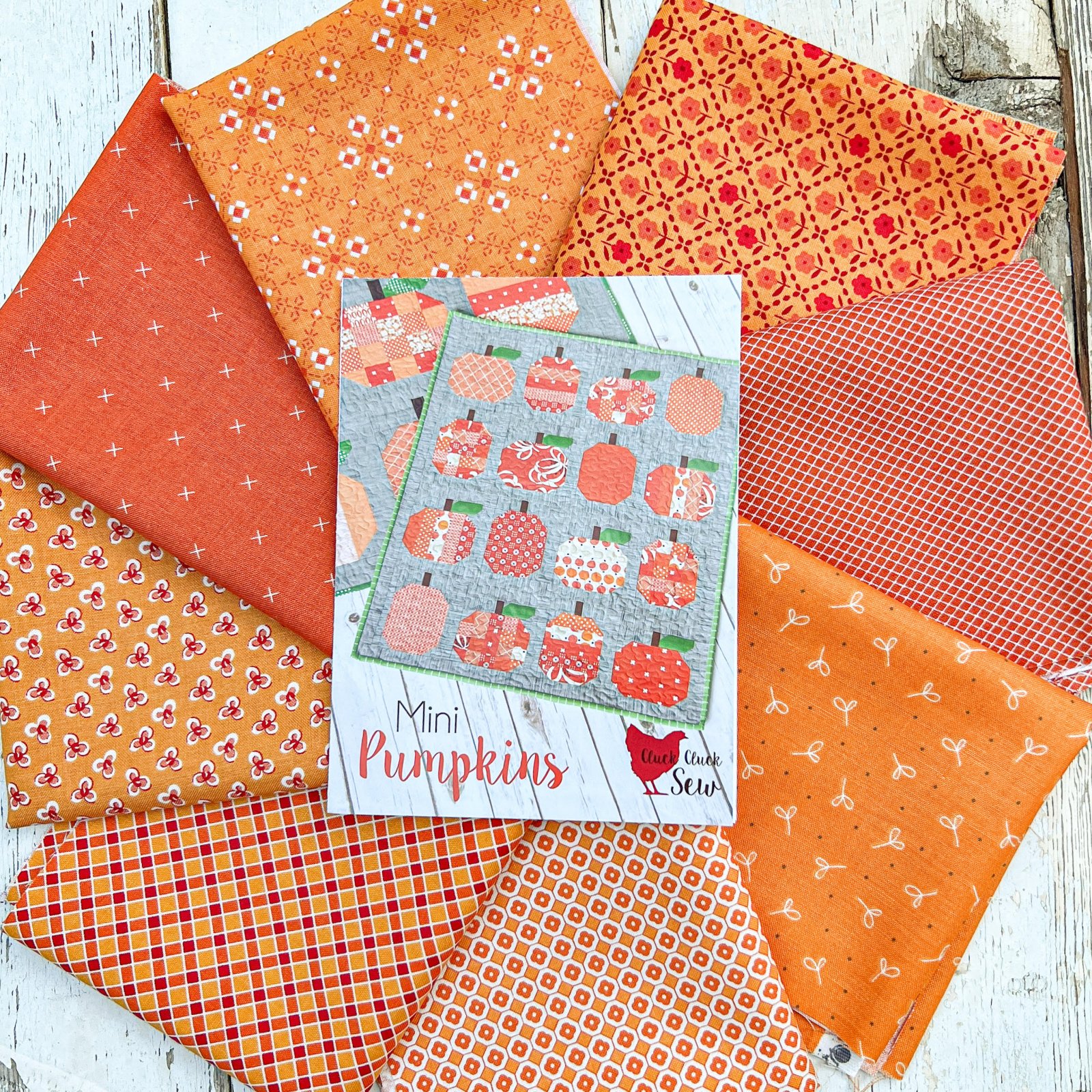 Mini Pumpkins Quilt Kit featuring Cluck Cluck Sew