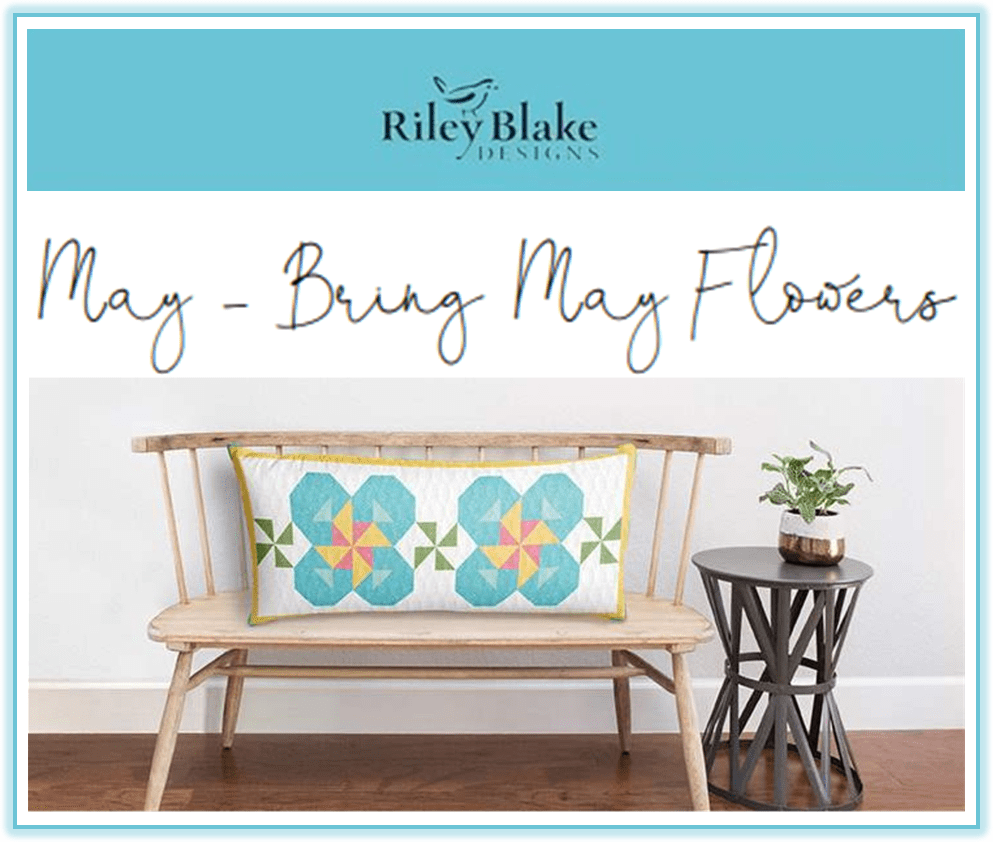 Riley Blake Bench Pillow Bring May Flowers (May) 889333303190