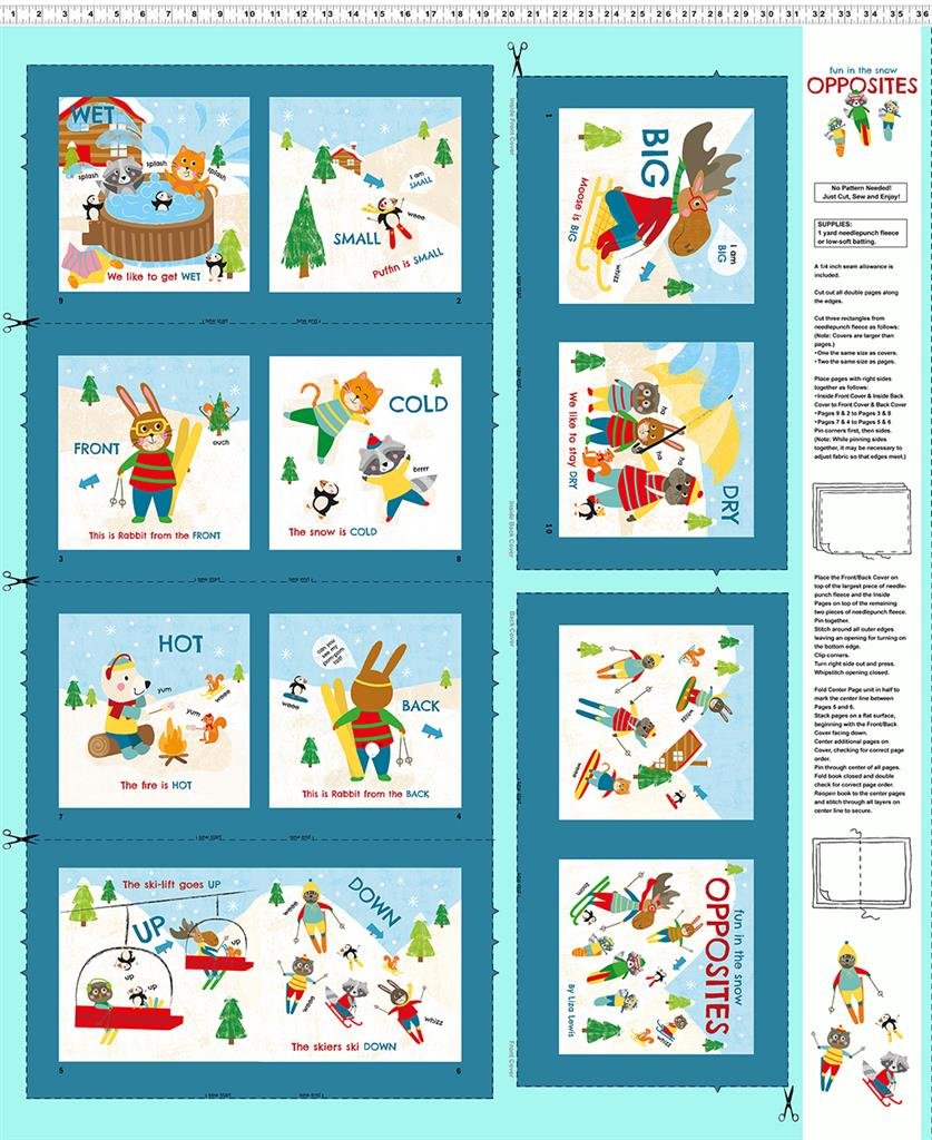 Snow Fun Cloth Book Panel